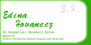 edina hovanecz business card